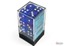 Translucent Blue/white 16mm d6 Dice Block (12 dice) - CHX23606